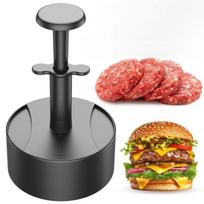 Hamburger Press Burger Patty Maker įdarytiems mėsainiams jautienos daržovių gaminimo forma Puikiai tinka mėsainiams pyragams kepti ant grotelių juoda