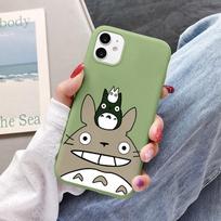 Mielas Totoro Anime Silikoninis Telefono dėklas iPhone 7 6 6s 8 Plus SE2020 5 s X XS XR MAX 12 13Mini 11 Pro Max Minkštas Galinis Dangtelis Coque iPhone 6 6S beige