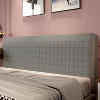 Pliušinis aksominis lovos galvūgalio užvalkalas Storas dygsniuotas galvos apdangalas Vienspalvis Prabangus viskas įskaičiuota lovos nugaros užvalkalas nuo dulkių 160x65cm 1pc gray