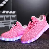 LED šviečiantys batai Laisvalaikio apšviečiami sportbačiai Vyrams Šviečiantys batai Moterims Vyrui USB įkroviklis Šviečiantys sportbačiai Apšviesti 41 rožinė