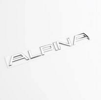 3D metalinis chromo juodas Alpina logotipas Raidės Galinės bagažinės bagažinės lipdukai Sparno emblema Ženkliuko lipdukai B7 B6 D4 D5 Automobilių stiliaus priedai sidabras