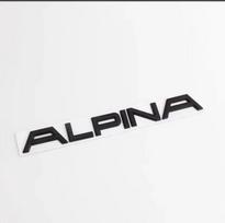3D metalinis chromo juodas Alpina logotipas Raidės Galinės bagažinės bagažinės lipdukai Sparno emblema Ženkliuko lipdukai B7 B6 D4 D5 Automobilių stiliaus priedai juoda