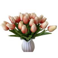Bouquet 10Pcs/Set Faux Tulip Flowers Gift Photograph Prop Homen Decor ADM oranžinė