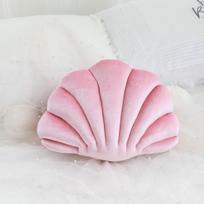 Jūros kriauklės aksominis galinis apvalkalas kimštas pliušinis pagalvė namams namų lovos sofos pagalvėlė dekoracija pliušiniai žaislai dovana 34*25cm rožinė