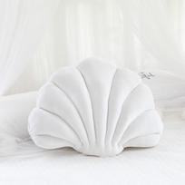 Jūros kriauklės aksominis galinis apvalkalas kimštas pliušinis pagalvė namams namų lovos sofos pagalvėlė dekoracija pliušiniai žaislai dovana 34*25cm balta