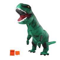 Dinozauro kostiumas T Rex pripučiamas dinozauras pripučiamas kostiumas Helovinui Cosplay vakarėliui Kalėdoms žalia