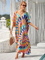 Vasaros paplūdimio suknelių dengiamieji moteriški maudymosi kostiumėliai Paplūdimio drabužiai Sarongs maudymosi kostiumėliai Kaftan One size geltona