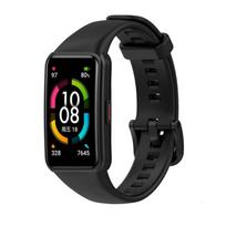 Silikoninis dirželis, skirtas Huawei Band 6 / 6 Pro Strap Smart Watch Reguliuojamas apyrankės keitimas Correa Apyrankės Honor Band 6 dirželis For Honor Band 6 juoda