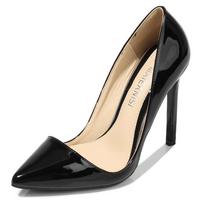 Saldainių spalvos Moteriški bateliai su aukštu kulnu Lakuota oda Didelis dydis 35-47 Stiletto kulniukai 11 cm Kulniukai Moteriški vestuviniai bateliai 46 juoda