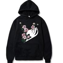 Fairy Tail Anime Hoodie Autumn Fleece Clothes Plus Size Sweatshirt Long Sleeve High Quality Streetwear Harajuku M black