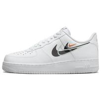 Nike Air Force 1 07 Multi Swoosh - Balti Juodi Vyriški Kedai Šviesiai Sidabriniai Vidutinio Pilkumo FN7807-100 42.5 white