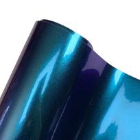 Mėlynos ir violetinės spalvos chameleono vinilinė plėvelė motociklo lipdukas Blizgus matinis vandeniui atsparus priedas Tinka kėbulo, šalmo dekoravimui 10cmx150cm