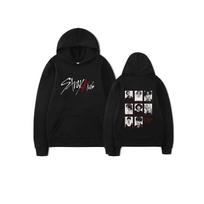 Straykids Vyriški džemperiai Harajuku Sportinis vyriškas megztinis Spausdinimas Madingas gobtuvas Jaunimo viršus S gray