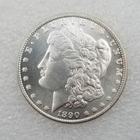 Senovinės Amerikos Morgano sidabrinės dolerio monetos, originalus blizgesys, galima 27 rūšių