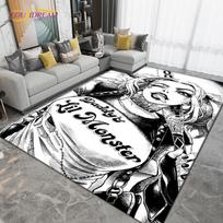 Harley Quinn Animacinis Kilimas Didelis, Klounės Mergaitės Kilimas Svetainės Miegamojo Dekoruoti, Virtuvės Vonios Neslidus Grindų Kilimėlis 40x60cm