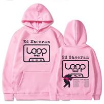 Ed Sheeran Loop Tour Hoodies Madingi rudens/žiemos su gobtuvu džemperiai vyrams Laisvalaikio ilgomis rankovėmis Unisex Streetwear Džemperis su paveikslėliu XXXL pink