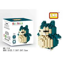 Kawaii LNO Pokemono Mikro Statybiniai Blokeliai Snorlax Blastoise Gengar Charmander Bulbasaur Pikachu Mini Plytelių Figūrėlės Vaikams Žaislai With Box