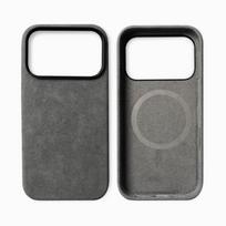 Aukščiausios kokybės itališkas importuotas Alcantara magnetinis dėklas IPhone17Pro17Air 17 Pro Max su MagSafe Verslo minkštos tekstūros dangtelis iPhone17 smėlis