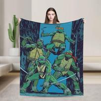 TMNT Žaidimų Antklodės Šiltos Juokingos Pliušinės Lovos Pledai Sofai Kėdei Kelionei Flanelinė Paklodė Lovos Užvalkalas 30x40in