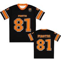 Oscar Numeris 81 PIASTRI Marškinėliai Unisex Gatvės stiliaus Laisvi Kasdieniai Hip Hop T-shirt Trumpomis Rankovėmis Drabužiai Marškiniai S black
