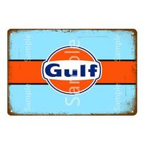 Vintažinis Gulf ESSO Mobil Racing Metalinis Skardos Ženklas Wadhams Benzinas Variklio Alyva Garažas Aptarnavimas Sienos Dekoras Meno Plakatas Sieninė Plokštelė YL055 20x30cm blue