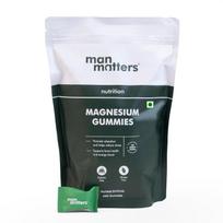Man Matters Magnesium Glycinate 60 Gummies 30 Days Pack 500mg Each for Stress Relief Muscle Recovery Bone Support