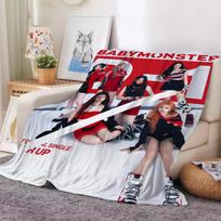 Kpop Merginų B-Babymonster Drip Antklodė Šilta Ir Minkšta Tinka Miegamajam Svetainei Sofai Lovai Biurui Kelionėms Stovyklavimui 30x40in black