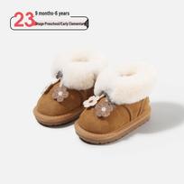 2025 Girls' Fur-Lined Winter Snow Boots - Warm Plush Toddler Shoes for Outdoors Size 19/Inner Length 13.5cm kupranugaris