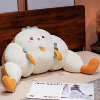 70cm Croissant Juosmens Atramos Pagalvė Mielas Kapibara Morkytė Skrebutis Minkštas Kimštas Pliušinis Žaislas Sofos Pagalvėlė Kėdės Atramos Pagalvėlė Žavesio Dovana white