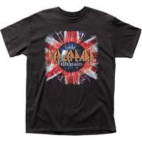 26 Def Leppard Rock Of Ages Union Jack T Shirt Mens Licensed Rock Band Tee Black Unisex T-Shirt XXXXL black