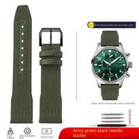 IWC nailoninė laikrodžio apyrankė Big Pilot Little Prince Mark 18 Portugalija nailono drobė karvės oda vyriška Laikrodžio dirželis 20 21 22mm žalia Apyrankė 20mm black