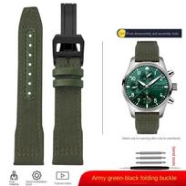 IWC nailoninė laikrodžio apyrankė Big Pilot Little Prince Mark 18 Portugalija nailono drobė karvės oda vyriška Laikrodžio dirželis 20 21 22mm žalia Apyrankė 20mm black
