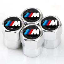 4 vnt. Metaliniai prisukami ratų padangų vožtuvų dangteliai Automobilio emblema Dulkių priedai BMW M E46 E90 E60 Automobilio dekoratyvinis elementas Auto priedai
