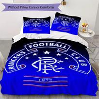Rangers F.C. Rašto patalynės komplektas, antklodės užvalkalas, pagalvės užvalkalas, namų dekoracija, gimtadienio dovana (1 * užvalkalas antklodei + 2 * užvalkalas pagalvei be užpildo)126 140x200cm