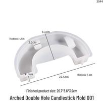 Poppy DIY Epoxy Resin Arch Candle Holder Silicone Mold white