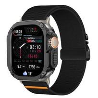 Nylon Strap+Case for Apple Watch Band Ultra 3 49mm 45mm 46mm 44mm 42mm 40mm 41mm 38mm iWatch Series 11 SE 3 10 9 8 7 6 5 4 3 2 1 Series 11 10-46mm black