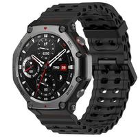 Kvėpuojantis silikoninis dirželis Huami Amazfit T-Rex 3 2 1 T-Rex 3Pro 44mm 48mm T-Rex Ultra Spalvingas dirželis Sportinio laikrodžio diržas For TRex 3Pro 44mm gray
