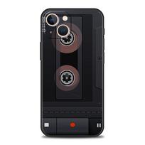 Mixtape Vintažinė magnetinė juosta Kasetė Garso Telefono dėklas iPhone 15 14 13 12 Pro Max 11 Pro Max 7 8 Plus X XS XR SE Minkštas dėklas iPhone 8 7 Plus black