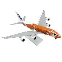 Modelis A380 Japan ANA Airways 30cm Lėktuvų serija Jūros vėžlio lėktuvas Dervos suvenyras Lėktuvas su ratų pagrindu Kolekcija oranžinė