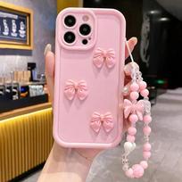 Mielas 3D kaspinėlis Silikoninis telefono dėklas iPhone 11 12 13 14 15 16 17 Pro Max 16E X XS XR 7 8 Plus Kaspinėlis Kabantis Laidas Dangtelis For iPhone 11Pro Max white
