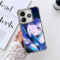 Oshi No Ko Anime Soft Phone Case For Xiaomi Redmi Note 14 15 Pro Plus 13 12 11S 11T 5G 10 9S 9 Plating Anti-Fall Fundas Redmi Note15ProPlus blue