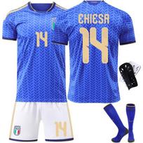 Pasaulio taurė Italijos futbolo uniforma Nr. 14 Chiesa 18 Barrera Džersio Rinkinys Vaikams 26-yard