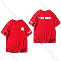 GOT7 Jackson Tas pats TEAM WANG Marškinėliai Medvilniniai Marškinėliai Vasariniai Drabužiai Kpop Gatvės Stiliaus Trumpomis Rankovėmis Marškinėliai Gerbėjams Madingi Viršutiniai Drabužiai M white