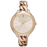 Michael Kors MK3223 Slim Runway Twist Rose Dial Women's Watch 42mm ryškiai rožinė