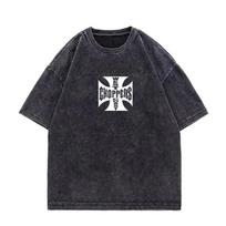 Paul Walker Marškinėliai West Coast Choppers Vintage Išplauti Marškinėliai Vyrams Moterims Hip Hop Streetwear Oversized Trumpomis Rankovėmis Medvilniniai Marškinėliai M gray