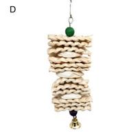 Parrot Cage Toy Rich Nutrition Bite Resistant Eco-friendly Natural Corn Husk Grass Chewing Skewer Toy Bird Supplies D