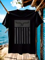 Kimes Ranch Grafinis T-shirt - Baltas apvalios apykaklės marškinėlis su juodu spaudiniu L black