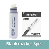 Finecolour Plačios žymekliai Alkoholio Linija 20mm Eskizavimo Žymekliai Rašikliai Dažymui Dizainas Piešimui Meninės Priemonės white