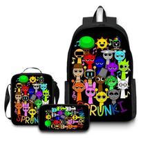 Rhythm Box Žaidimo Prekės Mokyklinė Kuprinė Sprunki Animacinis Backpack Pietų Krepšys Pieštukinė Trijų Dalių Rinkinys Backpack