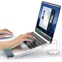 Professional Acrylic Laptop Stand with Wrist Support Transparent Laptop Riser Non-slip Portable Tablet Stand For Typing/Reading skaidri